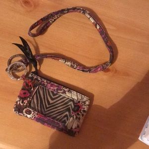 Vera Bradley lanyard and wallet